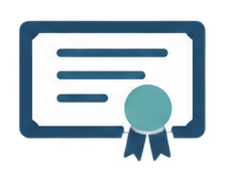 Official scale certificate icon